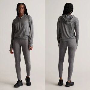 Quince Ultra-Soft High-Rise Legging in Heathered Grey - S